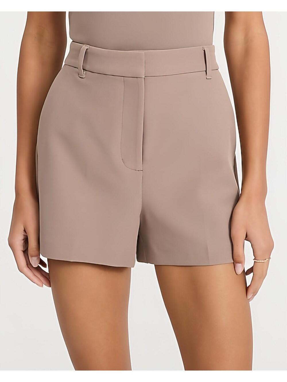 Express Editor High Rise Gray Dress Shorts Size 12 Career Stretch